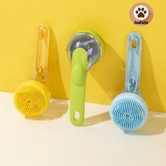 Brosse de Bain Multi-fonction en Silicone pour Chiens et Chats